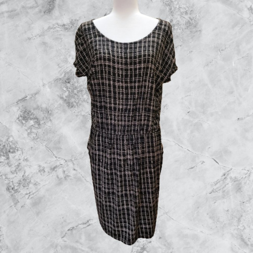 APT.9 Women's Black and White Scoop Neck Dress Polyester Spandex Size XXL